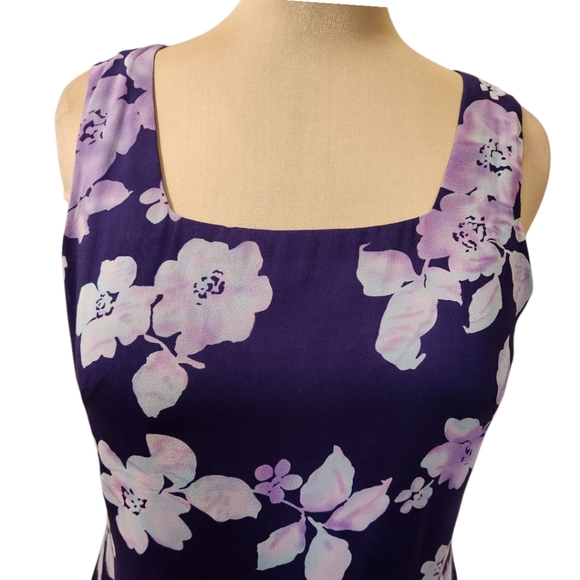 ADRIANNA PAPELL Silk Floral Print Sheath Dress - Size 14 - Picture 5 of 13